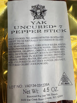 Yak Snack Sticks (4oz Naturally Cured)